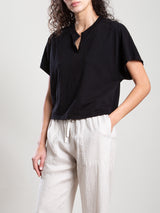 Iris Tee in Supima Slub - Black