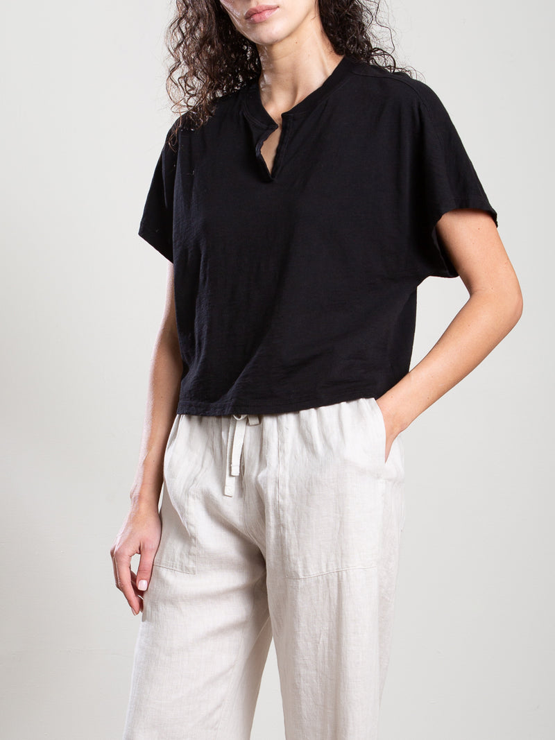 Iris Tee in Supima Slub - Black