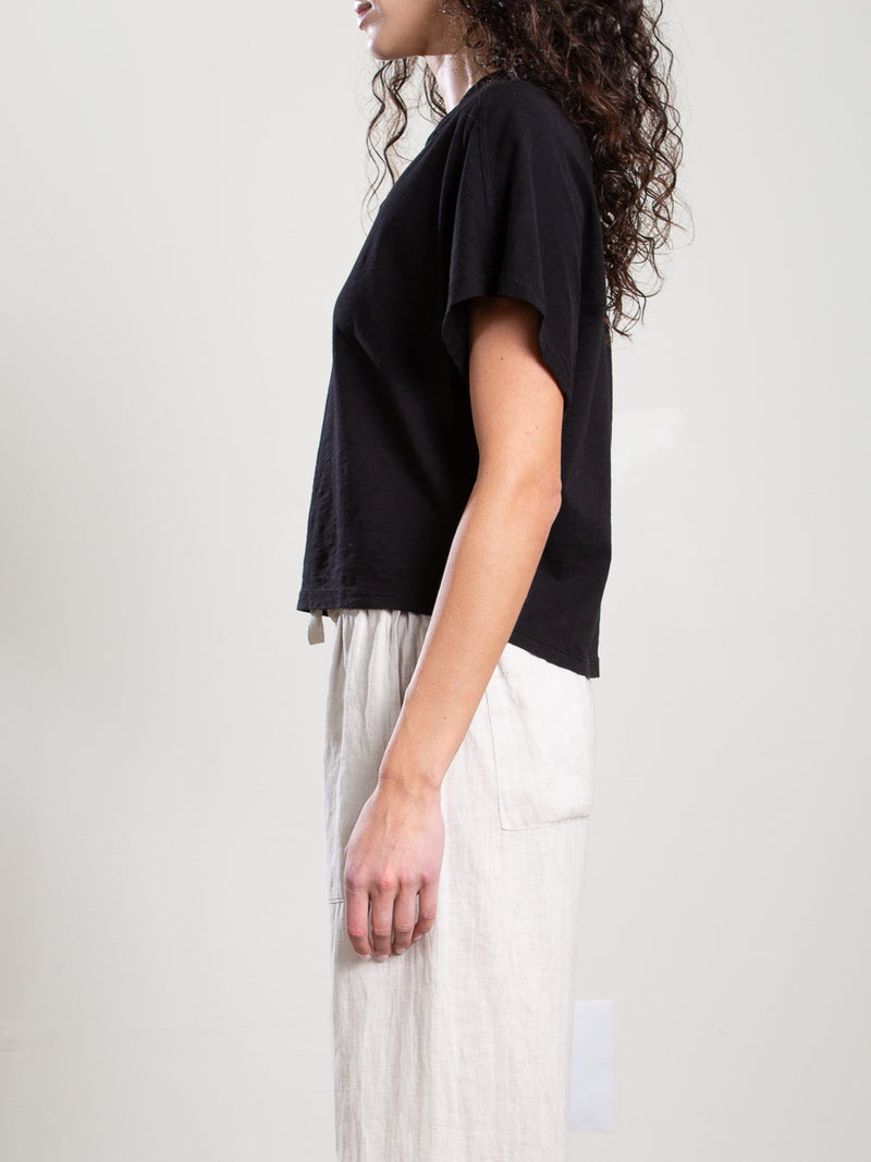 Iris Tee in Supima Slub - Black