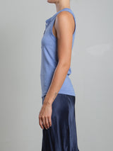 Kiera Tank in Supima Slub - Blue Jay