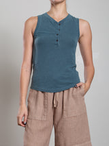 Kiera Tank in Supima Slub - Sea