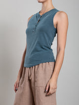 Kiera Tank in Supima Slub - Sea