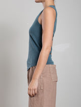 Kiera Tank in Supima Slub - Sea