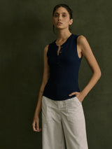 Kiera Henley Tank in Thermal - Midnight