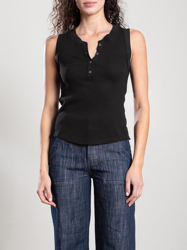 Kiera Henley Tank in Thermal - Black