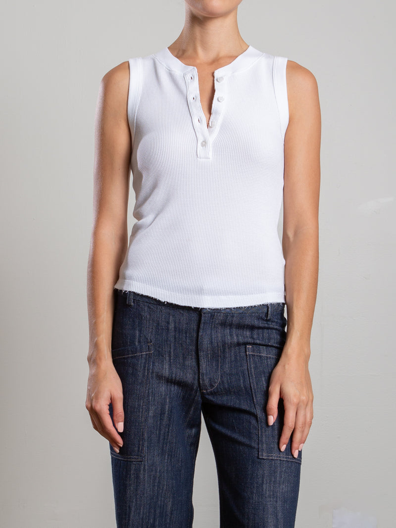 Kiera Henley Tank in Thermal - White
