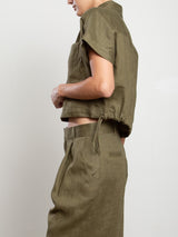 Zoey Shirt in French Linen - Surplus