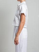 Zoey Shirt in Cotton Embroidery - White