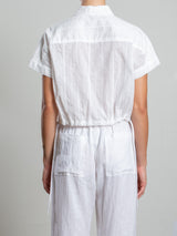 Zoey Shirt in Cotton Embroidery - White