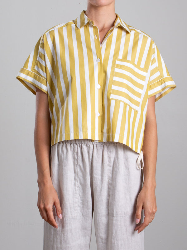 Zoey Shirt in Cotton Stripe - Sun