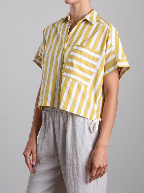 Zoey Shirt in Cotton Stripe - Sun