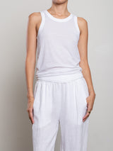 Sol Tank in Tissue Jersey - White