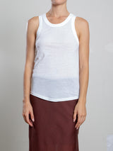 Sol Tank in Tissue Jersey - White