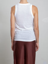 Sol Tank in Tissue Jersey - White