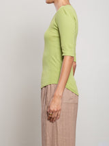 Thea Tee in Lightweight Rib - Lime