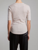 Thea Tee in Lightweight Rib - Cement