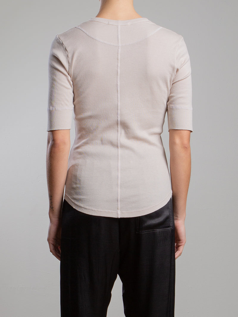 Thea Tee in Lightweight Rib - Cement