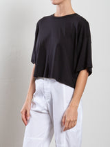 Miles Tee in Tissue Jersey - Black