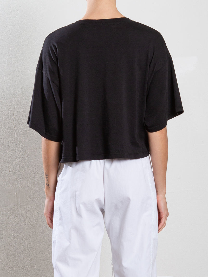 Miles Tee in Tissue Jersey - Black