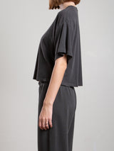 Miles Tee in Tissue Jersey - Vintage Black