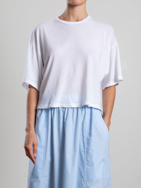 Miles Tee in Tissue Jersey - White