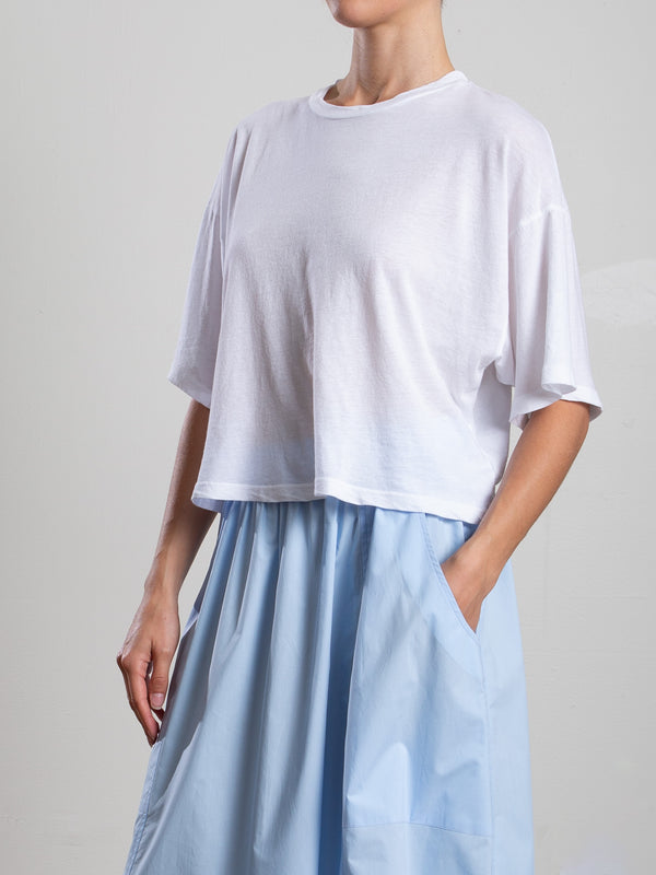 Miles Tee in Tissue Jersey - White