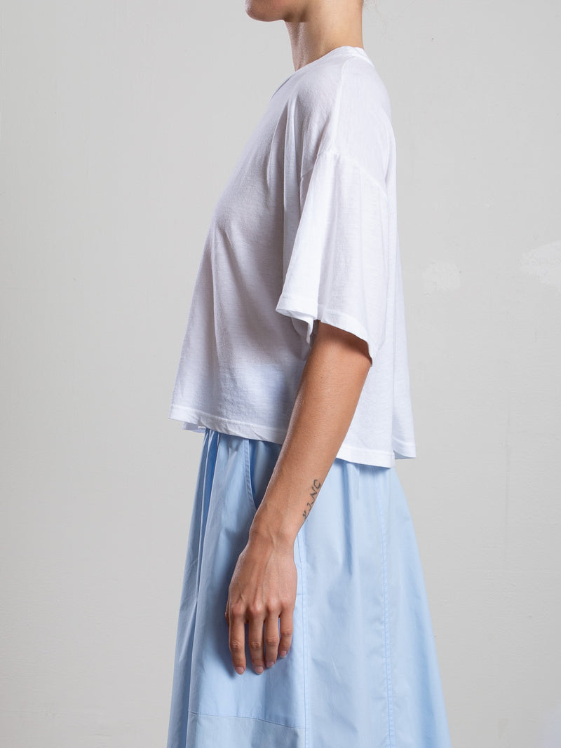 Miles Tee in Tissue Jersey - White