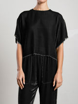 Miles Tee in Velvet - Black