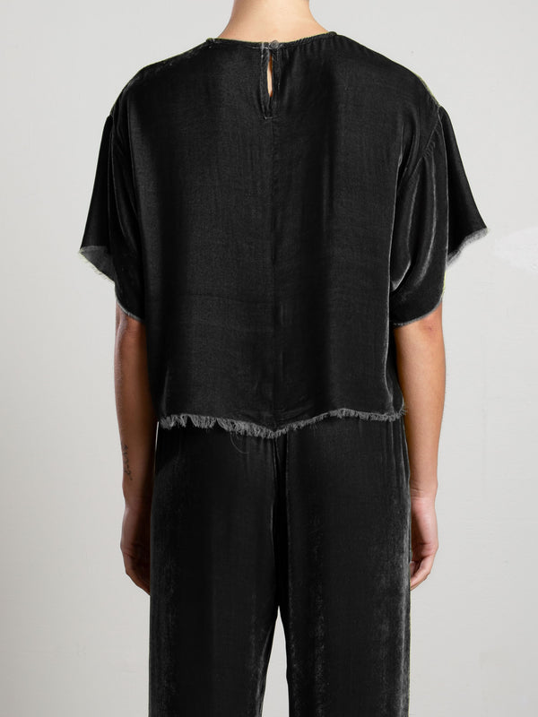 Miles Tee in Velvet - Black