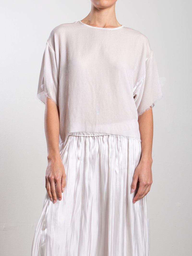 Miles Tee in Velvet - Milk