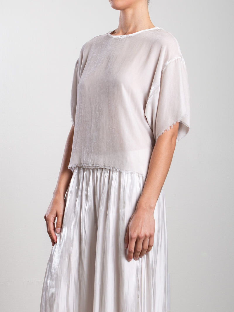 Miles Tee in Velvet - Milk