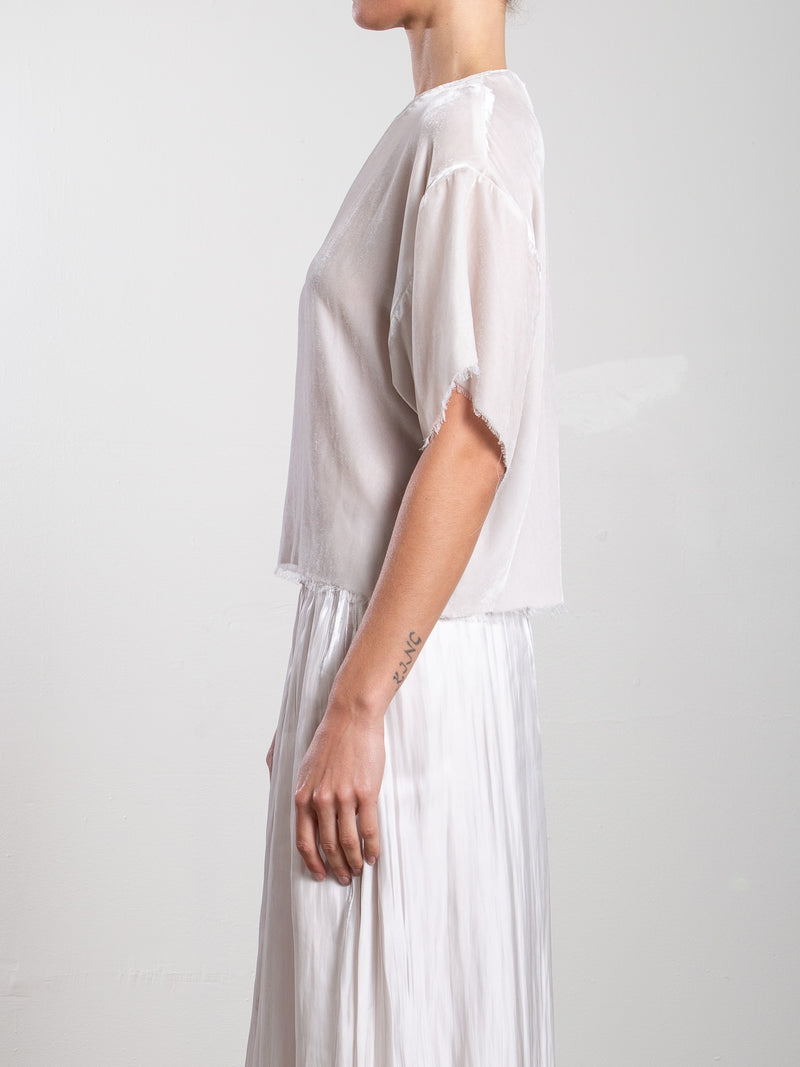 Miles Tee in Velvet - Milk