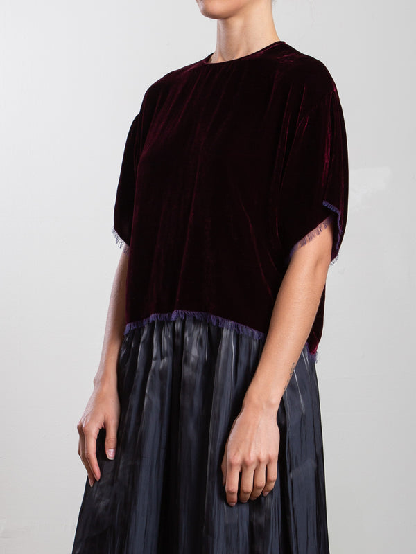 Miles Tee in Velvet - Oxblood