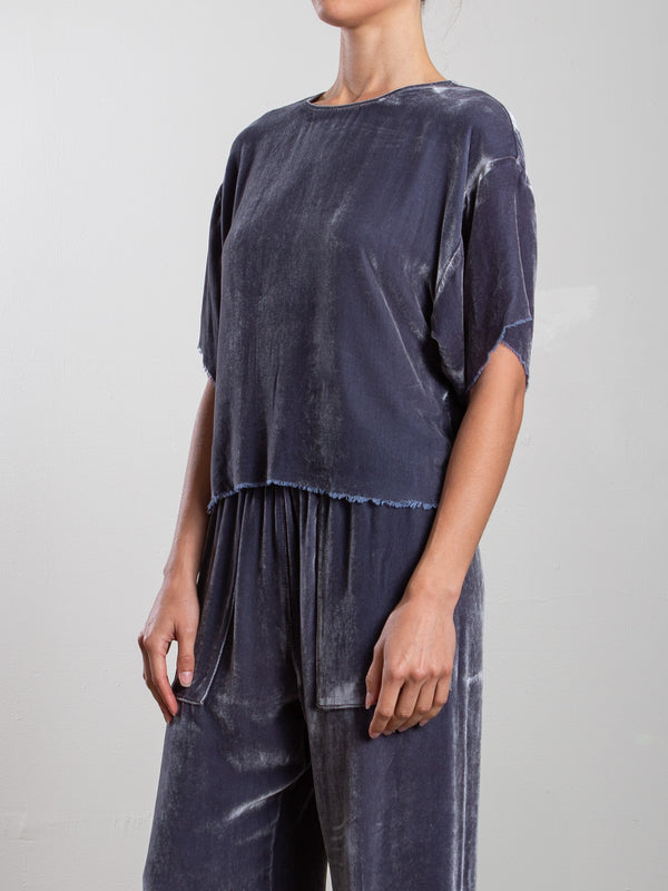 Miles Tee in Velvet - Pewter