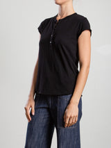 Sal Henley in Supima Slub - Black