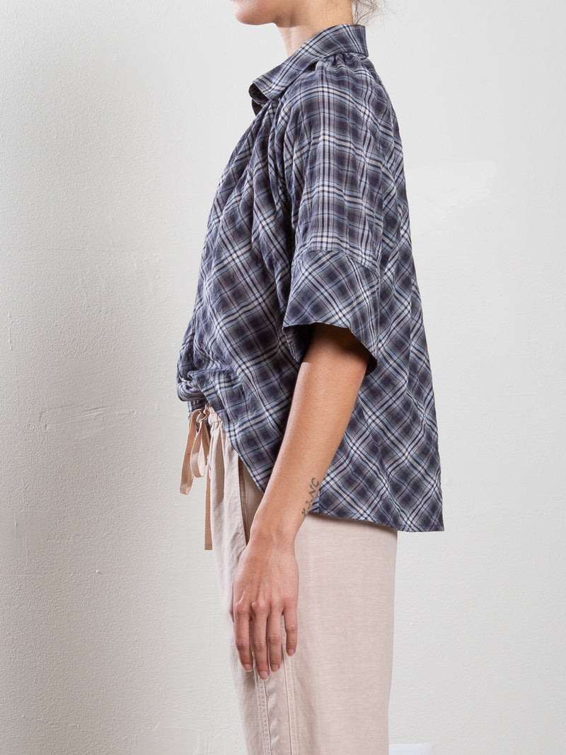 Etta Shirt in Whisper Plaid - Night