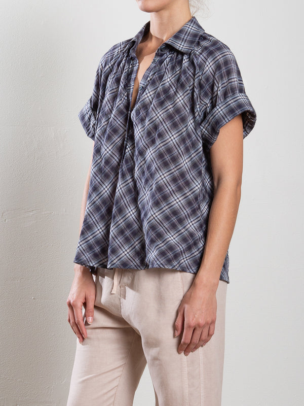 Etta Shirt in Whisper Plaid - Night
