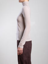 Shiloh Turtleneck in Cashmere Jersey - Nude