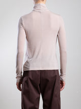 Shiloh Turtleneck in Cashmere Jersey - Nude