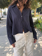 Enzo Shirt in Vienna Stripe - Ink