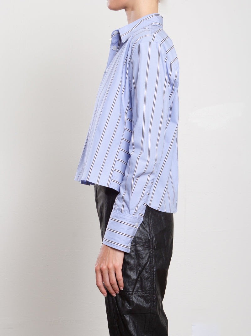 Enzo Shirt in Japanese Stripe - Periwinkle