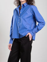 Enzo Shirt in Sapphire Stripe