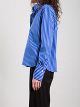 Enzo Shirt in Sapphire Stripe