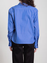 Enzo Shirt in Sapphire Stripe