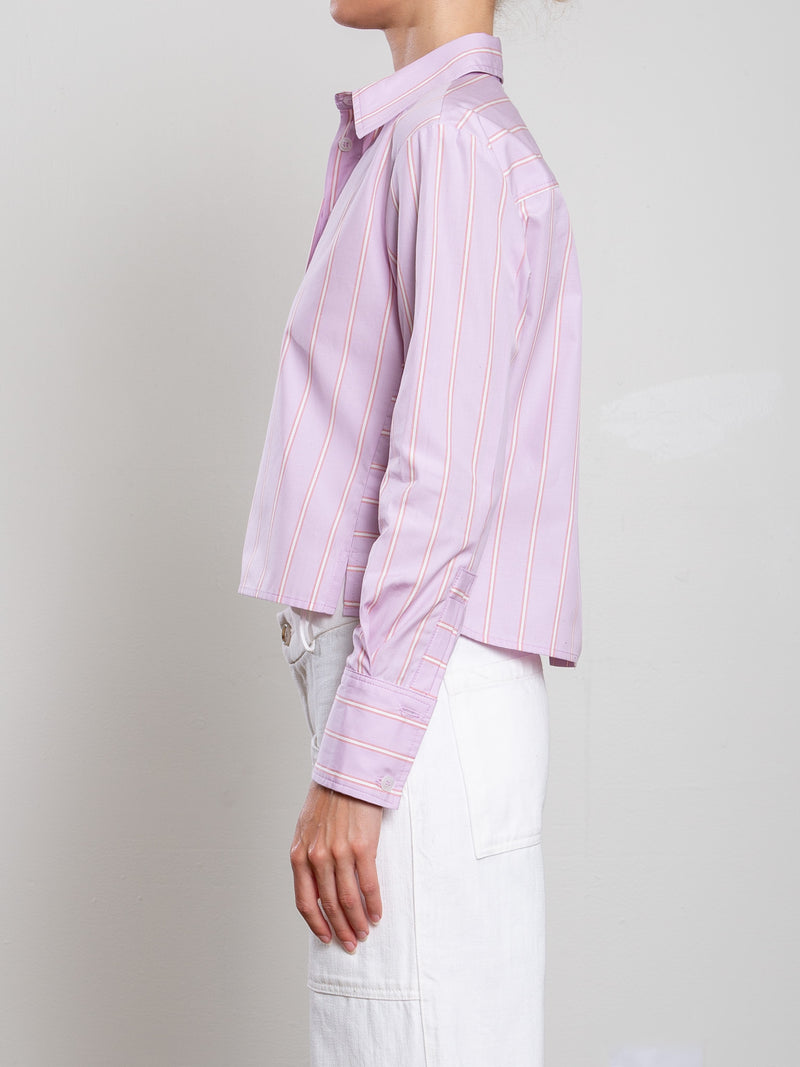 Enzo Shirt in Japanese Stripe - Lilac