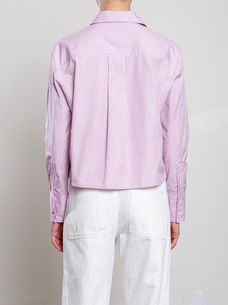 Enzo Shirt in Japanese Stripe - Lilac
