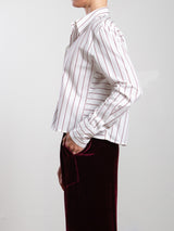 Enzo Shirt in Burgundy Stripe