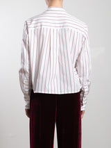 Enzo Shirt in Burgundy Stripe