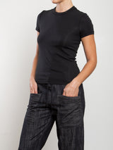 Hazel Tee in Lightweight Rib - Black