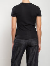 Hazel Tee in Lightweight Rib - Black